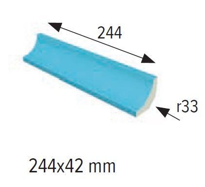 4x25 cm Negatív csempe hajlatelem - több színben 4x25 cm Negatív csempe hajlatelem - több színben