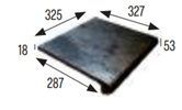 33X33 METAL GRES ÍVESÍTETT ÉLŰ LÉPCSŐ BELÉPŐLAP PIROS