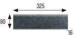 33x8 METAL GRES GYÁRI LÁBAZATI SZEGÉLYLAP FEKETE