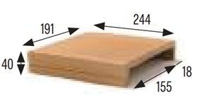 25x19 GRES NATURAL FALVÉG LEZÁRÓ FEDLAP TERMÉSZETES