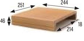 25x25 GRES NATURAL FALVÉG LEZÁRÓ FEDLAP TERMÉSZETES