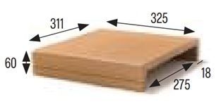 31x32,5 GRES NATURAL FALVÉG LEZÁRÓ FEDLAP TERMÉSZETES