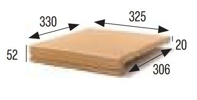 33 GRES NATURAL SARKOS LÉPCSŐ BELÉPŐLAP TERMÉSZETES